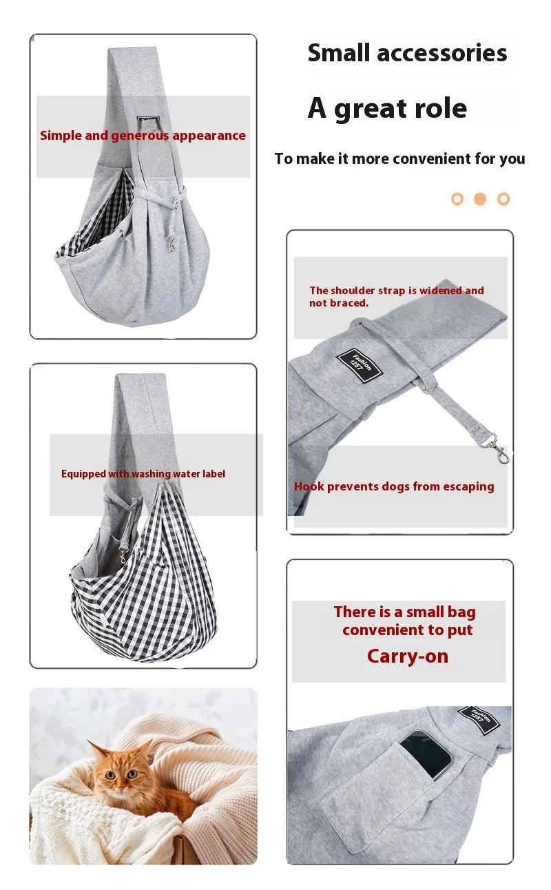 Crossbody Breathable Pet Bag, Large Capacity Dog Bag, Pet Supplies, Exclusive Portable Crossbody Cat Bag