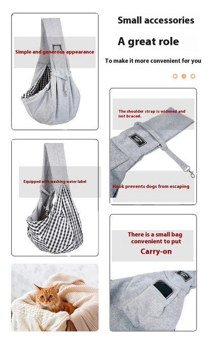 Crossbody Breathable Pet Bag, Large Capacity Dog Bag, Pet Supplies, Exclusive Portable Crossbody Cat Bag