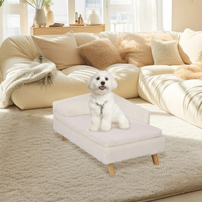 Waterproof Pet Sofa, Dog Cat Bed Couch, Raised Chair Lounger, Plush Cover Cushion