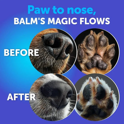 Dog Paw Balm, Lick Safe Snout Soother, Moisturizes Soothes Nourishes Irritated Paw Pads and Dry Nose, Protects from Cracks Wounds