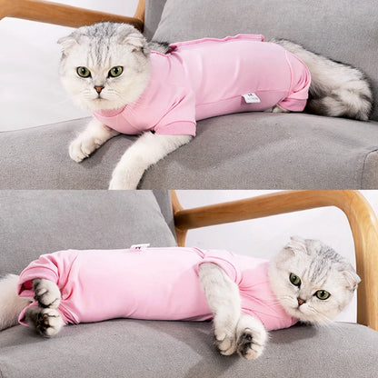 Cat Recovery Suit, Dog Onesie, After Surgery Wear, Wounds, Anti-Licking E-Collar Cone Alternative ,Pajamas, Bodysuit, Prevent Shedding