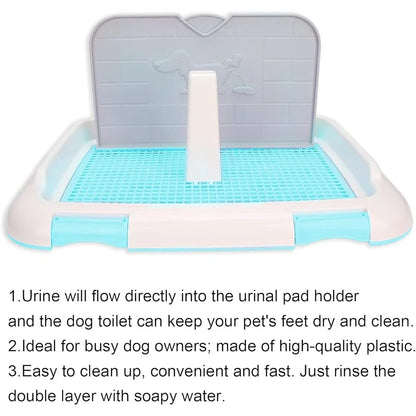 Indoor Dog Toilet, Puppy Training Potty, Tray Urination Pad, Easy Clean Disposable, Dog Potty System, Keeps Paws Dry