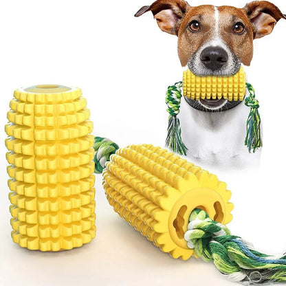 For Aggressive Chewers, Durable Squeaky Interactive Dog Toys, Puppy Chew Corn Stick
