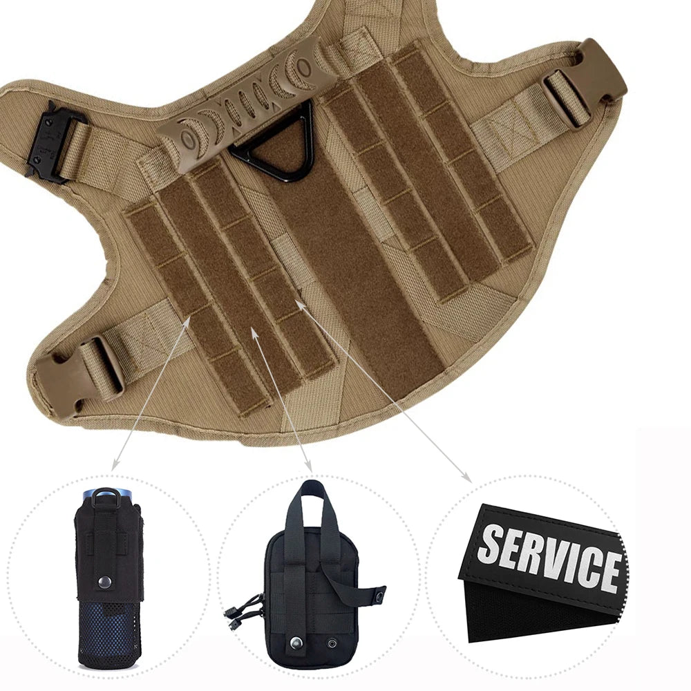 Large Dog Harness And Leash Set, Pet German Shepherd Malinois, Training Walking Vest, Dog Harness And Collar For Medium Large Dogs
