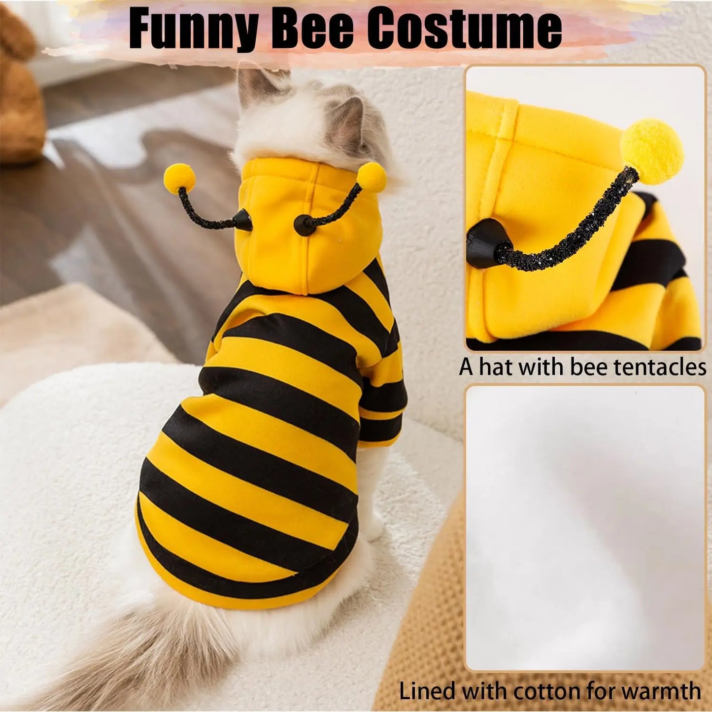 Pet Dog Cat Hoodie, Christmas Sweater, Cold Weather Warm Coat, For Puppy Small Dog or Cat, Cute Halloween Party Costume