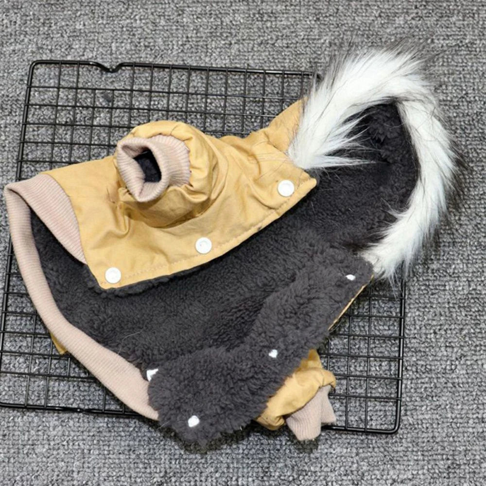 Pet Dog Jacket With Harness, Winter Heavy Hiking Coat, Dog Warm Hoodie Vest, Windproof Outdoor Jacket, For Small Medium Large Dog