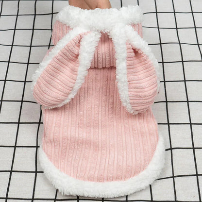 Warm Winter Kitten Clothes, Cute Bunny Coat, Puppy-Dog-Kitten-Cat Clothes, Dog-Cat Supplies, Pet Products Home Garden