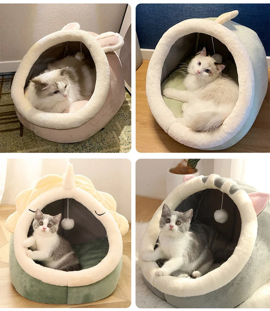 Cozy Warm Cat Tents, Small Dogs, Play Drop Ball, Multiple Colors