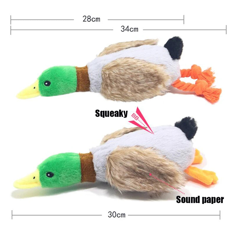 Cute Plush Duck Sound Toy, Stuffed Squeaky Animal, Squeak Dog Toy, Cleaning Tooth Dog Chew, Accessories Toys