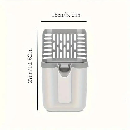 Portable Cat Litter Scoop Kit with Waste Bags, Removable Scooper for All Cats, Durable & Reusable for Home & Travel