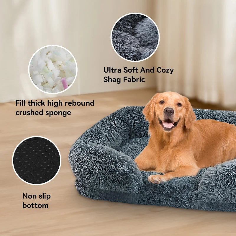 Thickened Orthopedic - Egg Sponge, Dog Bed for Large Dogs, Cats Love This Bed, Easy to Remove and Wash Plush Cover, Durable Pet Furniture