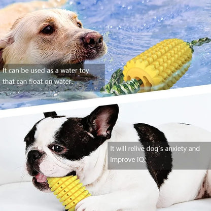 For Aggressive Chewers, Durable Squeaky Interactive Dog Toys, Puppy Chew Corn Stick