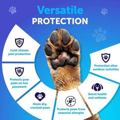 Dog Paw Balm, Lick Safe Snout Soother, Moisturizes Soothes Nourishes Irritated Paw Pads and Dry Nose, Protects from Cracks Wounds