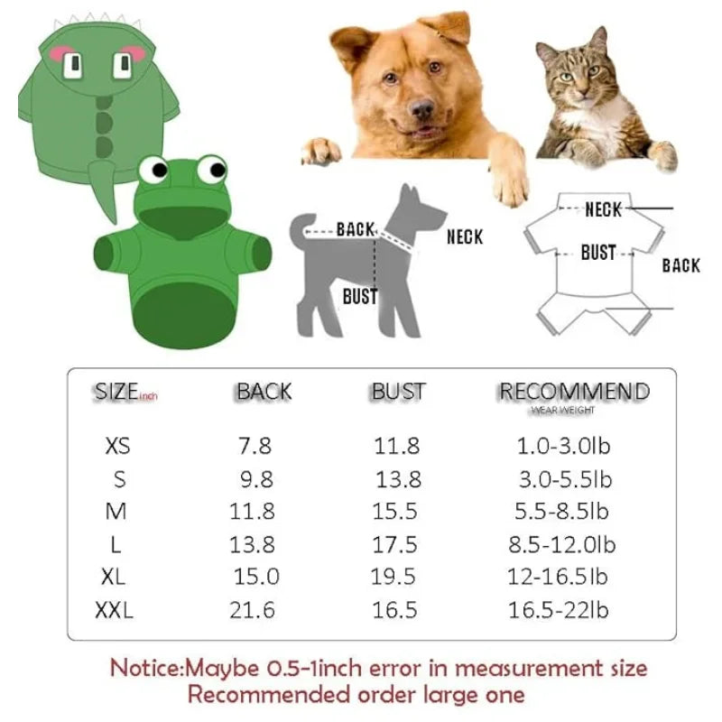 Pet Dog Cat Hoodie, Christmas Sweater, Cold Weather Warm Coat, For Puppy Small Dog or Cat, Cute Halloween Party Costume