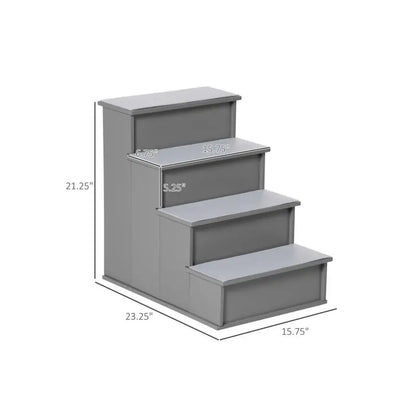 Pet Stairs for Dogs and Cats, Foldable & Easy to Store, Non-Slip Steps, Ideal for Small Pets, Indoor and Outdoor Use