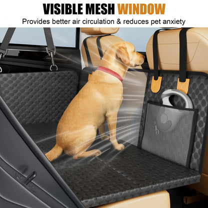 Dog Car Seat Cover for Back Seat, Hard Bottom Back Seat Extender for Dogs, Hammock for Car
