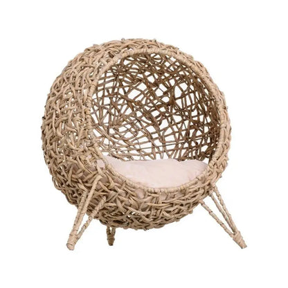 Cat Bed - Beige, Cozy Cat House, Soft & Comfortable Design, Ideal for Kittens and Cats