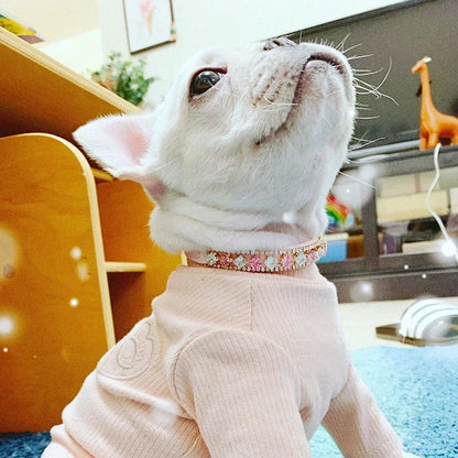 Luxury Puppy Kitten, Pearl Rhinestone Necklace, Collar for Cats, Small Dogs, Pretty Pet Accessories